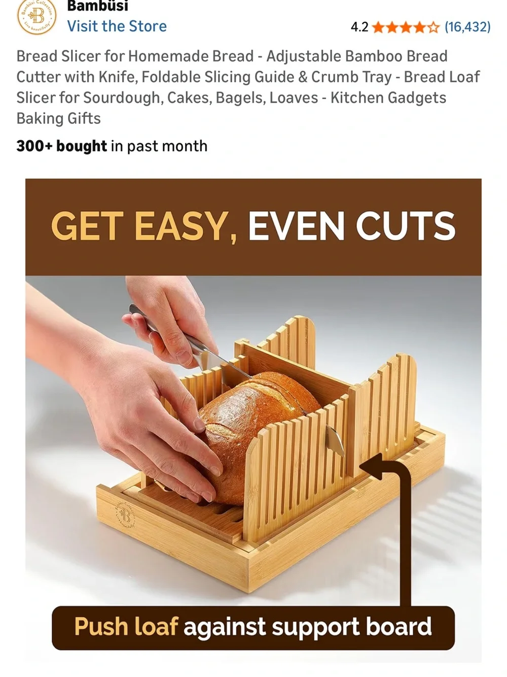 NIB Bambusi Bread Slicing Kit